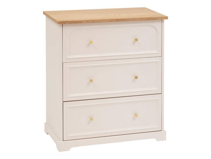 Atmosphera Createur d´interieur Kommode mit 3 Schubladen Mohea 72/39/81 cm, Beige, 39x81x72 cm, Kleinmöbel, Kommoden, Kommoden
