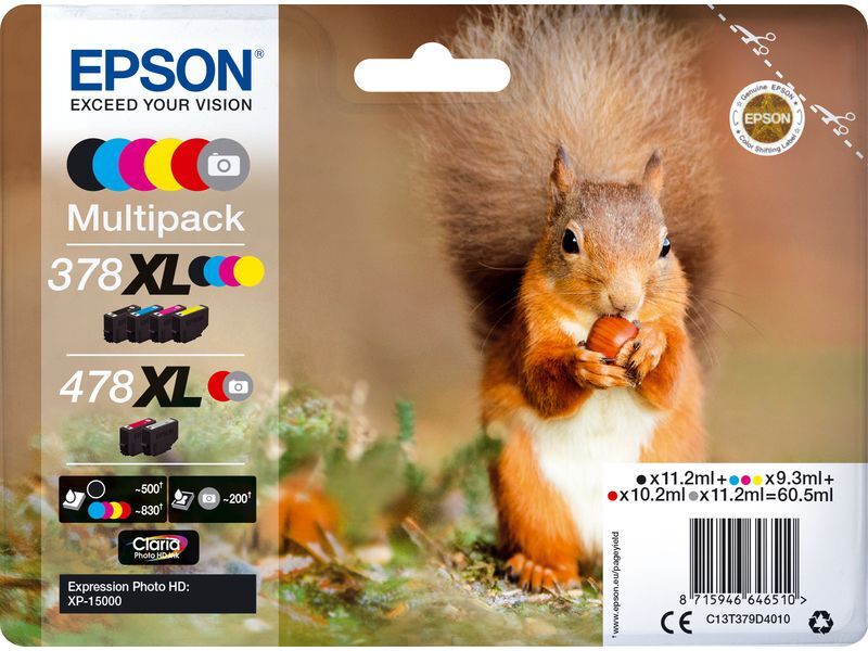 Epson 378/478XL (C13T379D4010) - 6-farbig - Druckerpatrone - Hohe Kapazität - Multipack