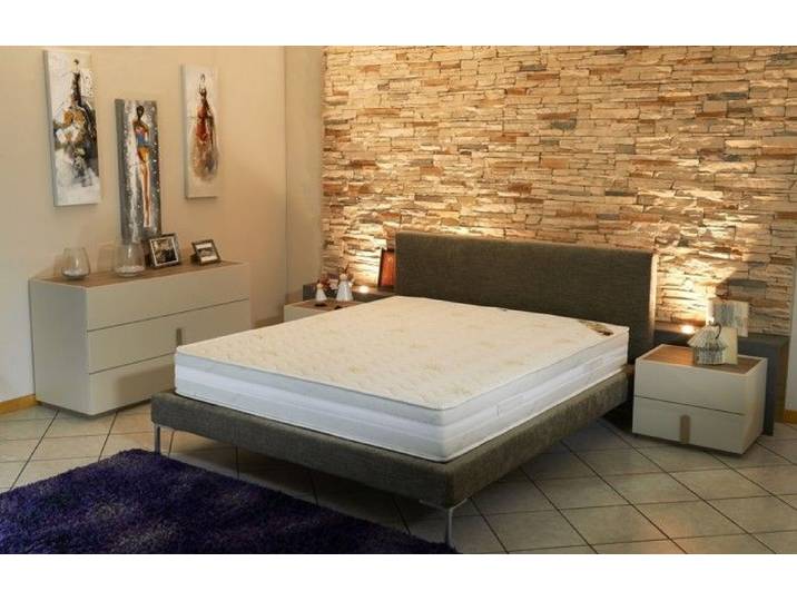 Super Deluxe Matelas Ferme Mousse Poli Lattex Indéformable - Face Laine Merinos 100% -Tissu à l'Aloé Vera - 23 cm (160x190)