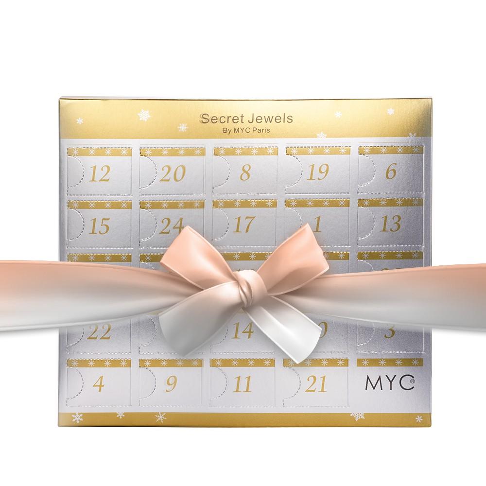Adventskalender 13 juwelen en 11 parels - Destiny - Zilver, Roségoud en Kristal