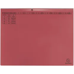 Exacompta, Mappe, 25 Hängehefter Exaflex Karton rot 2 x Amtsheftung (A4, 25x)