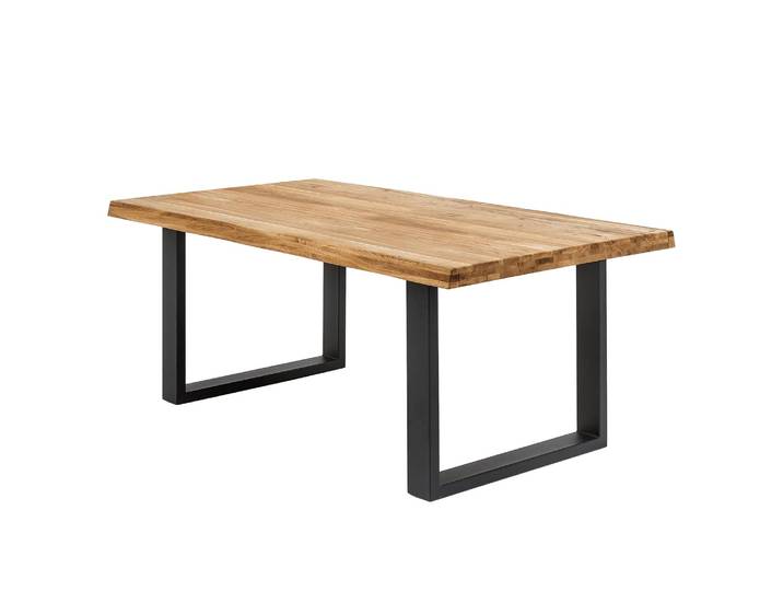 Esstisch Alessia 160cm Gerade Braun U-Form Schwarz