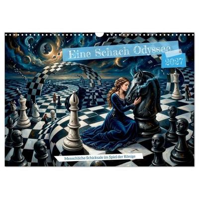 Eine Schach Odyssee (Wandkalender 2027 DIN A3 quer), CALVENDO Monatskalender