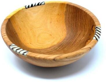 Global Crafts Hand-carved Rustic Olive Wood Bowl, Handmade in Kenya