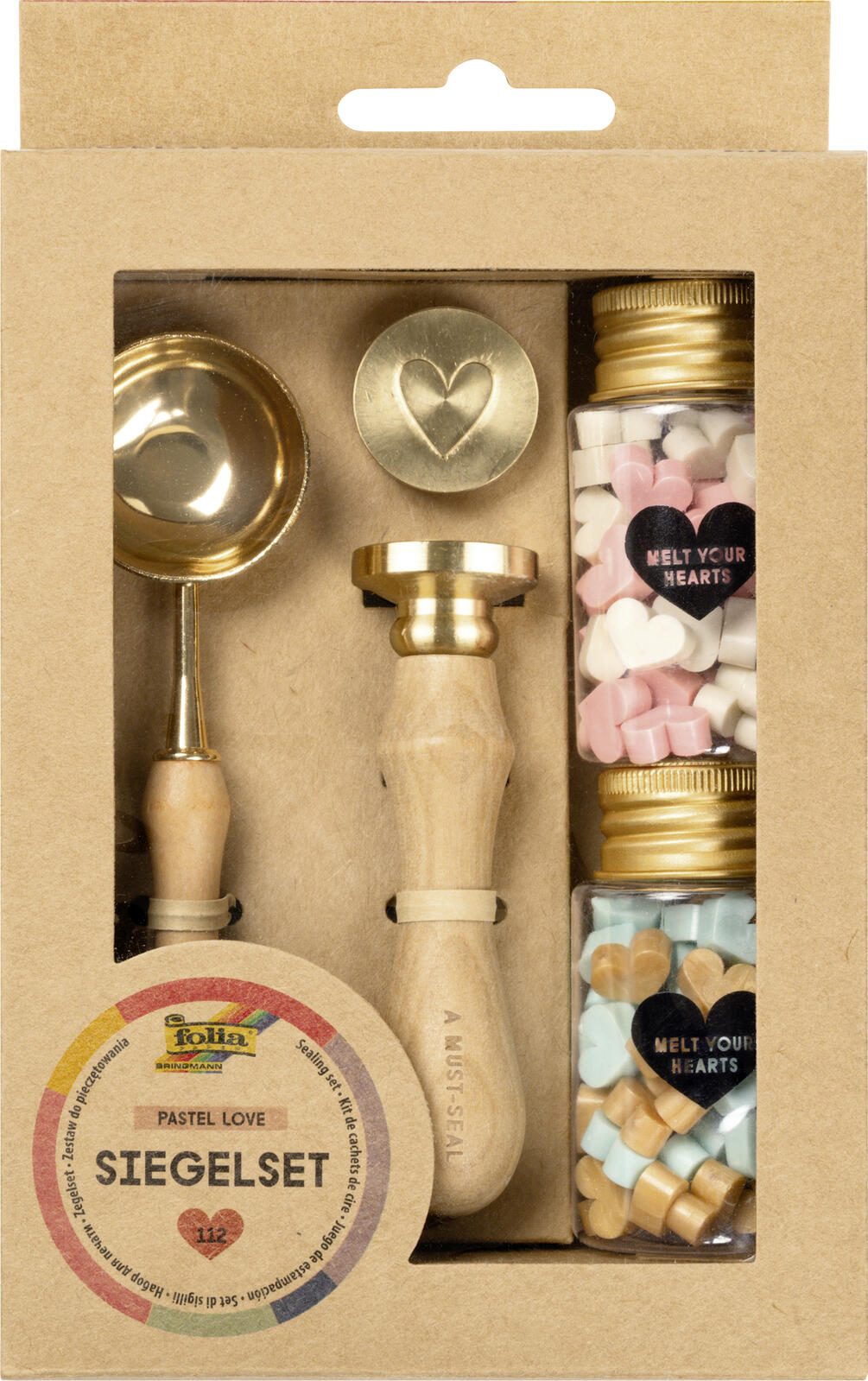 folia Siegel-Set PASTEL LOVE mehrfarbig 31029