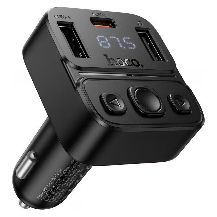 Hoco Other Computer Accessory Car transmitter bluetooth USB A + USB C QC PD 35W E87 black (64604805)