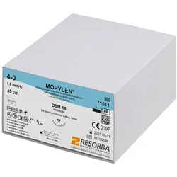 MOPYLEN DSM 16 4/0=1,5 blau monofil, Nahtmaterial Fadenlänge 45 cm (36 Stck.)