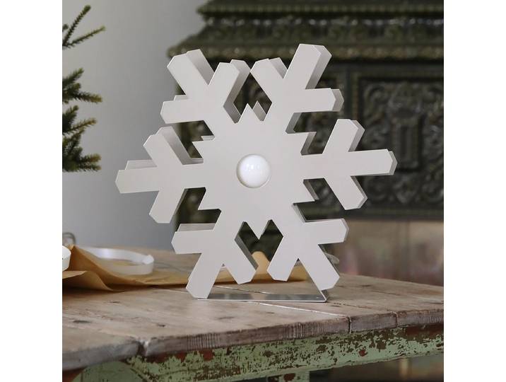 Objet décoratif Origo Snowflake 37 x 37 x 4cm Gris/Beige