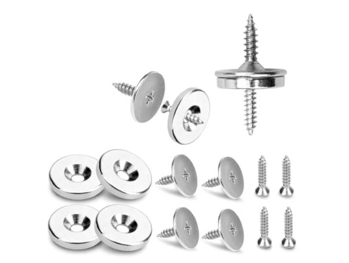 Magnetische Schrankverschlüsse, Schranktür-Magnetverschlüsse Mit Schrauben Kleiderschrank-Dichtung, Schnappverschluss for Möbeltüren, versteckte Riegel(100Pcs)