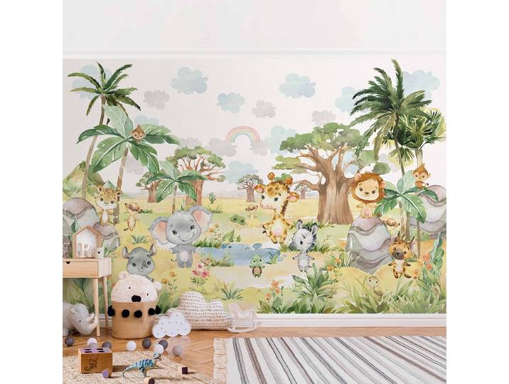 home24 Fotobehang Wilde Savanne 192 x 127cm 192 x 127 cm