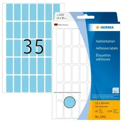HERMA Vielzwecketiketten 12x30 mm blau Papier matt Handbeschriftung 1120 St.