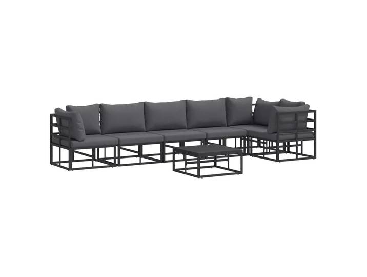 VidaXL - Gartenmöbel aluminium, One Size, Schwarz