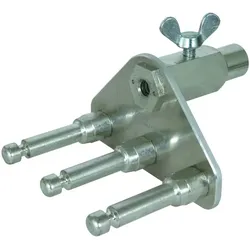 Dehn 728516 Erdanschlussplatte m. Erdanschlussbuchse u. 3 Festpunkten m. Ringnut D 16mm EAPA 3 RN 16 EAB EAPA3RN16EAB