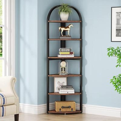YUZHOU 6-tier Tall Freestanding Corner Shelf