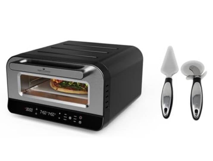 KPO-220 Elektrischer Pizzaofen mit Pizzaschaufel, Touch Display, bis 450°C (KPO-220 + Zubehör-set)
