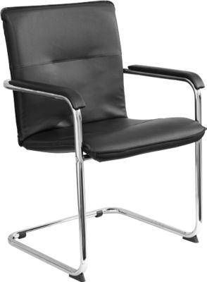 Nowy Styl Freischwinger Rumba, Kunstleder, schwarz