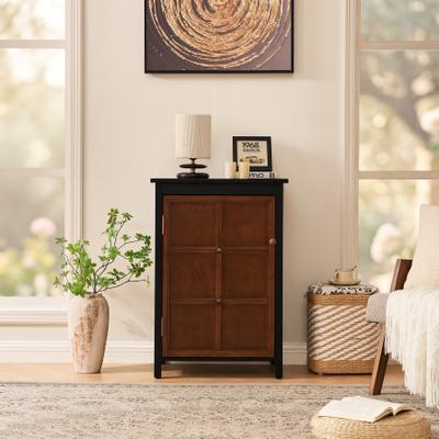 Cusp Barn "34.2"" Tall Mid Century Modern Floor Cabinet, Storage Cabinet with Doors and Adjustable Shelf, Accent Console Table for Entryway"