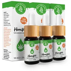 Hanf Gesundheit CBD Öl 10% - Vollspektrum, 30 ml (3x10 ml)