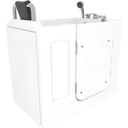 AcquaVapore Sitzbadewanne Senioren Wanne Sitzwanne mit Tür S08-C-L 110x68cm