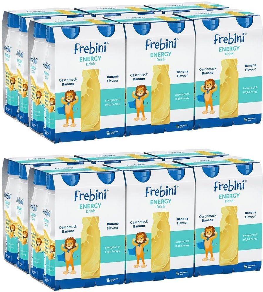 2x Frebini Energy Drink Banane Trinkflasche 2x6x4x200 ml Flüssigkeit
