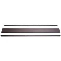 Abschluss-Set für WPC-Sichtschutz Savoie, Abschlussprofil Windschutz, Alu-Pfosten ~ 180cm, anthrazit