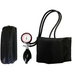 Blutdruckmessgerät Ampri Med Comfort, aneroid mit zwei Schläuchen, komplett schwarz