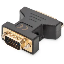 DIGITUS DVI Adapter, DVI(24+5) - HD15 Bu/St, DVI-I Dual Link, sw
