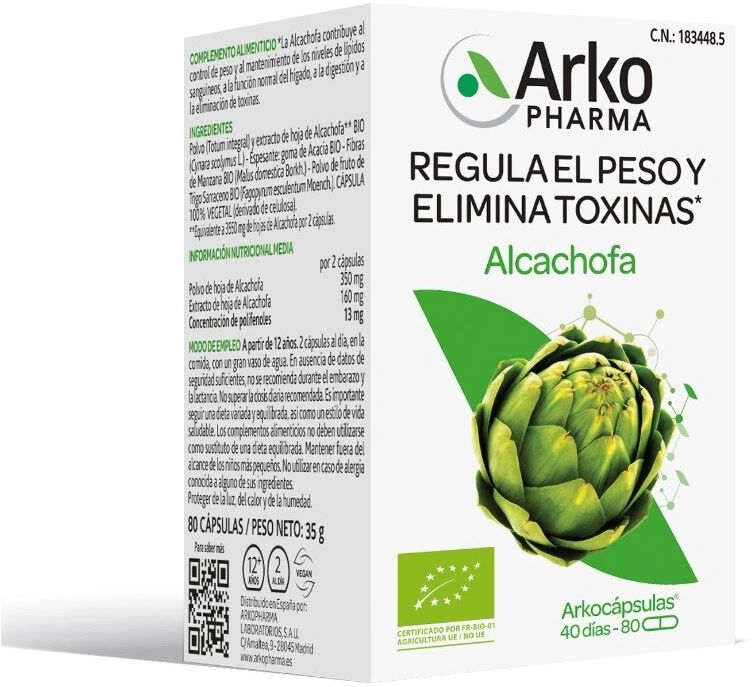 Arkocápsulas Alcachofa Bio 80 Cápsulas