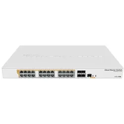 MIKROTIK Cloud Router Switch CRS328 Dual Boot Rackmount 4x SFP+, 450W PoE+, PoE PD