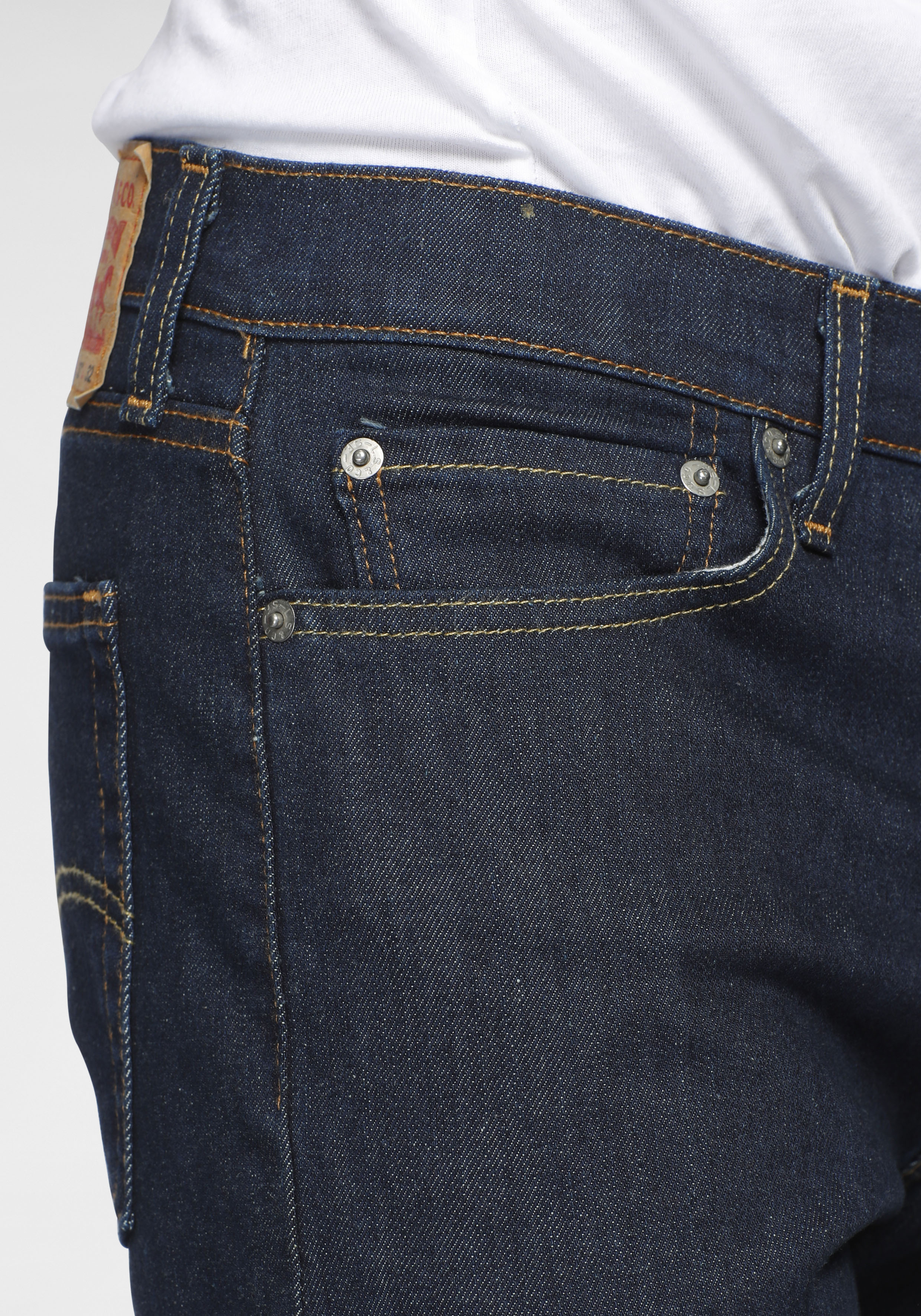 5-Pocket-Jeans LEVI'S "513 SLIM STRAIGHT", Herren, Gr. 31, Länge 32, blau (schwarz indigo flat), Denim/Jeans, Obermaterial: 99% Baumwolle, 1% Elasthan, Jeans 5-Pocket-Jeans schwarz indigo flat 31, Länge 32