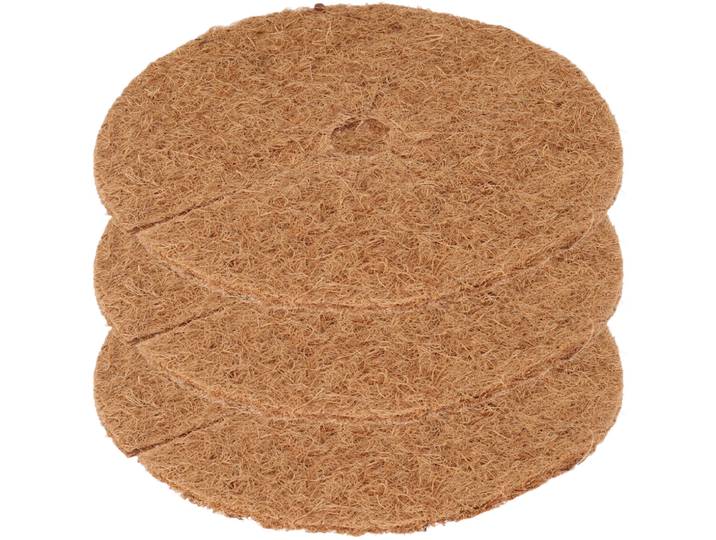 3er-Set Frostschutz-Kokosmatten für Topfpflanzen, rund, Ø 25 cm