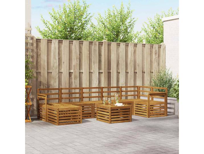 vidaXL Outdoor-Sofagarnitur 8 stk. Natur