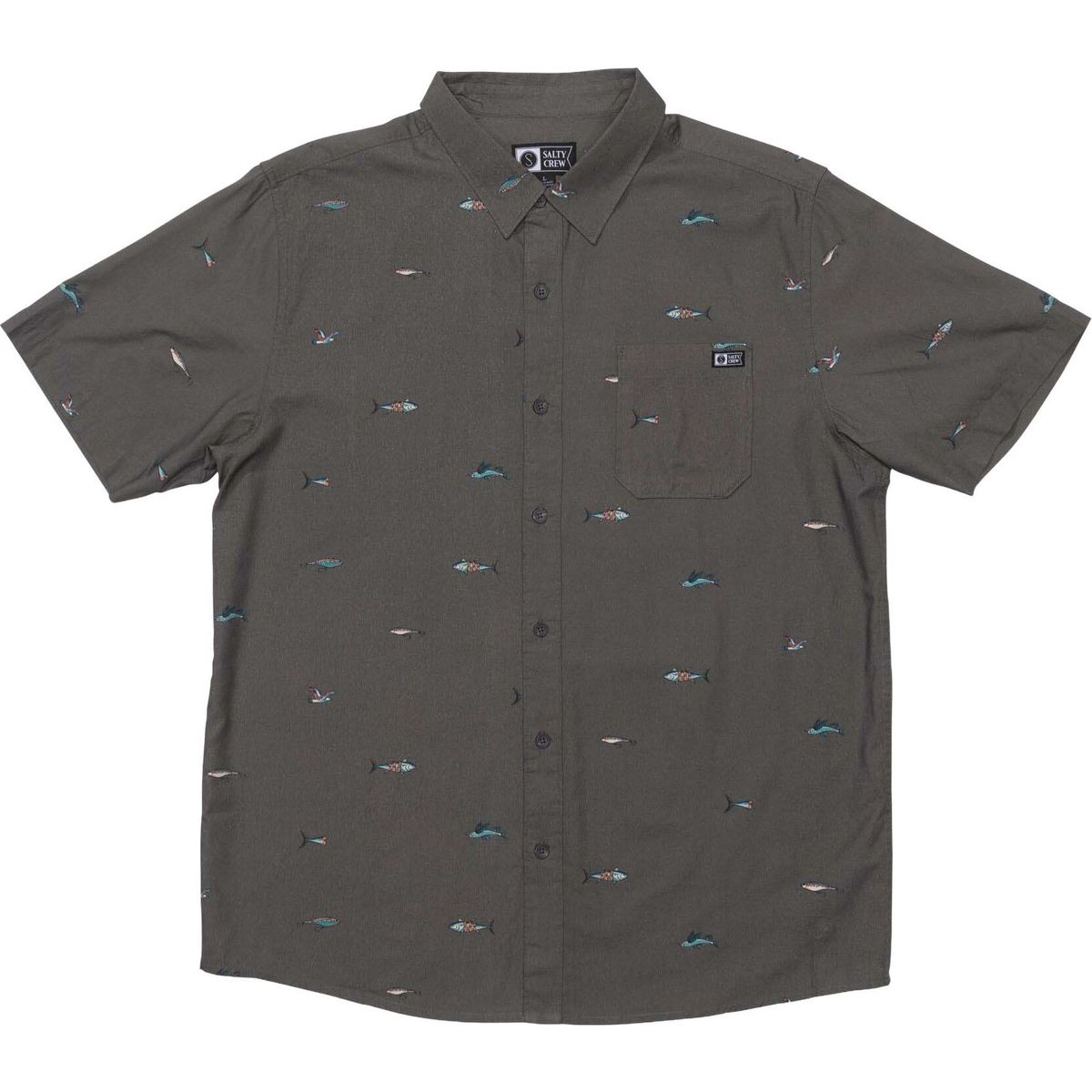 Salty Crew Crew SS Button UP charcoal (CHAR) L 21035161-CHAR-L