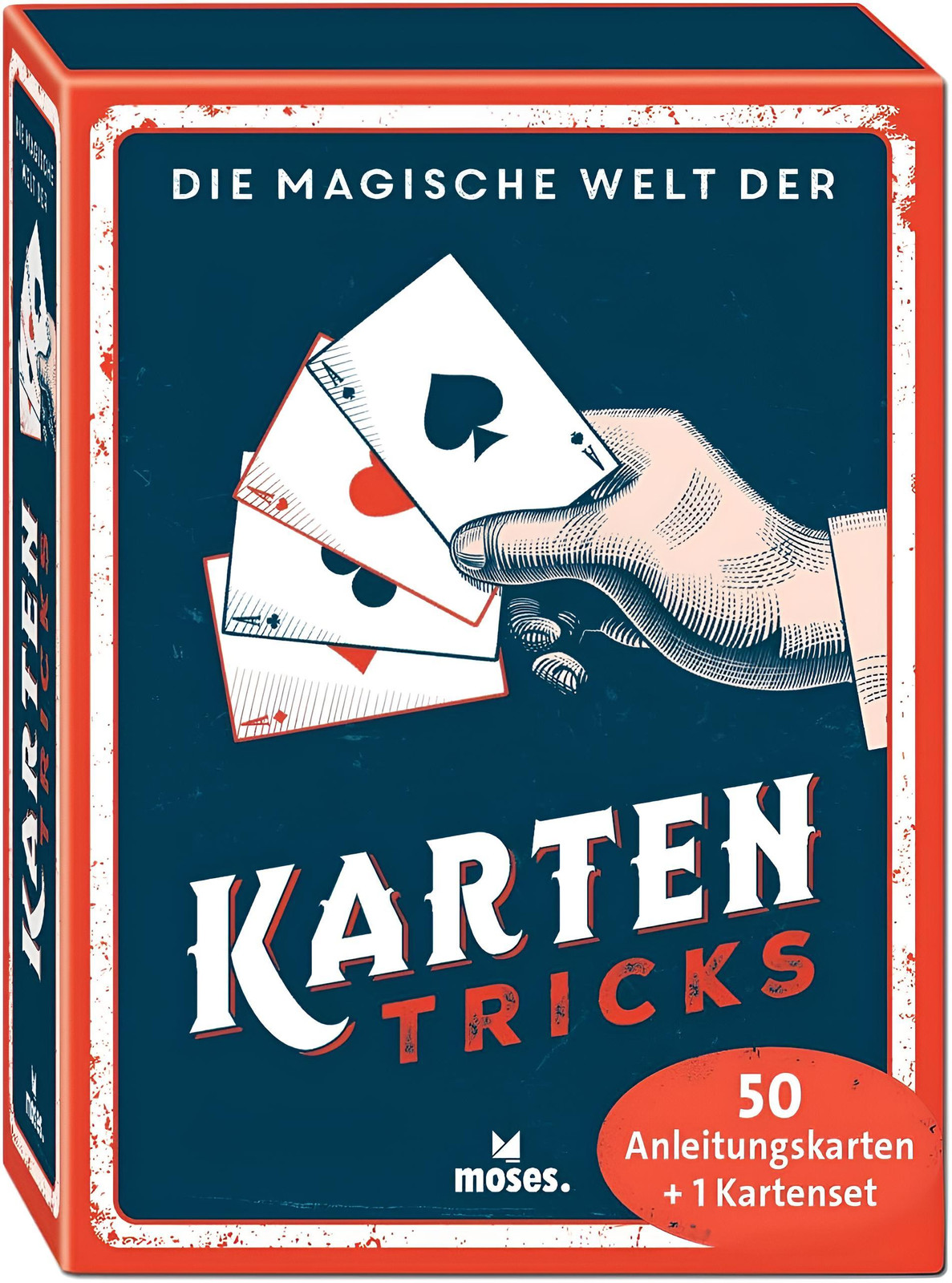 Moses De magische wereld van kaarttrucs: 33 kaarttrucs met 50 instructiekaarten en een Skat-kaartspeelset voor beginners