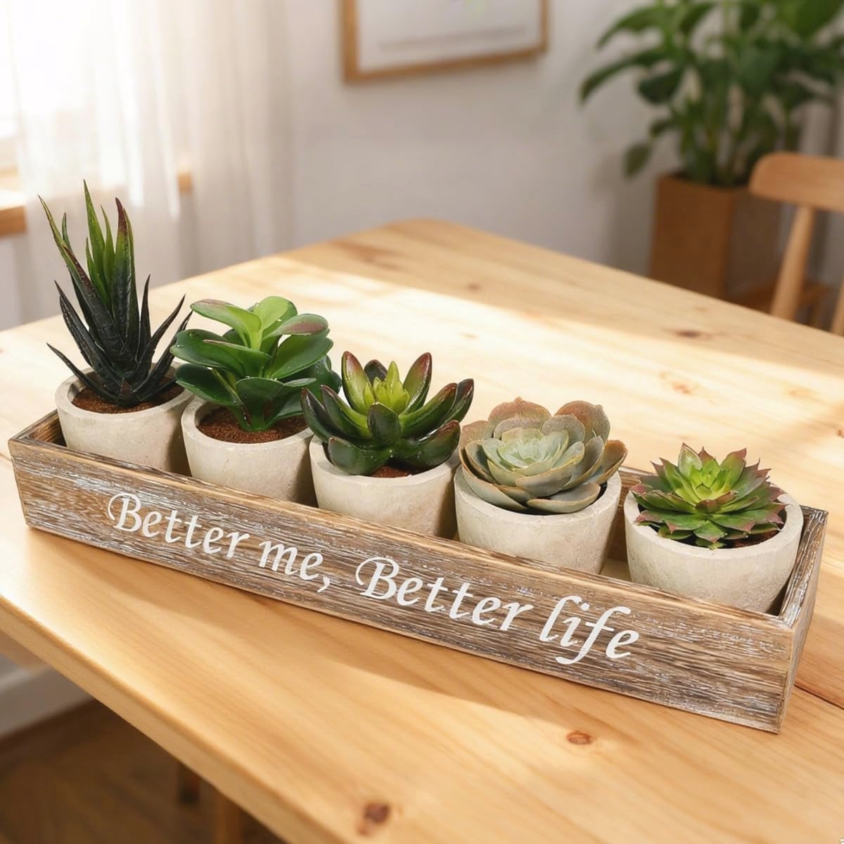 Kleine kunstplanten voor binnen met pot