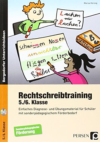 Marisa Herzog - Rechtschreibtraining - 5./6. Klasse: Einfaches Diagnose- und Übungsmaterial für Schüler mit sonderpädagogischem Förderbedarf - Preis vom 01.10.2026 17:08:56 h