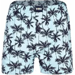 HAPPY SHORTS Happy Shorts Herren Webboxershorts - American Style, Baumwolle, gemustert, Größe XL in Blau Blau