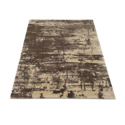 Teppich MUSTERRING "ANGELES PILANO", braun (latte macchiato), B:70cm H:10mm L:140cm, Viskose, Teppiche, Teppich, exlcusive MUSTERRING DELUXE COLLECTION, Bambus-Viskose feine Knüpfung