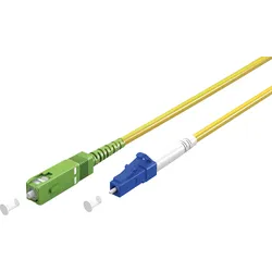 GOOBAY 59654 - Simplex LWL Patchkabel, SC-APC (8°) LC-UPC, gelb, 20 m