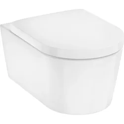 hansgrohe EluPura S Wand-WC Set 540 AquaFall Flush, inklusive WC-Sitz, HygieneEffect, Weiß, 62021450