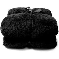 Unique Living Decke Teddy 150x200cm Schwarz