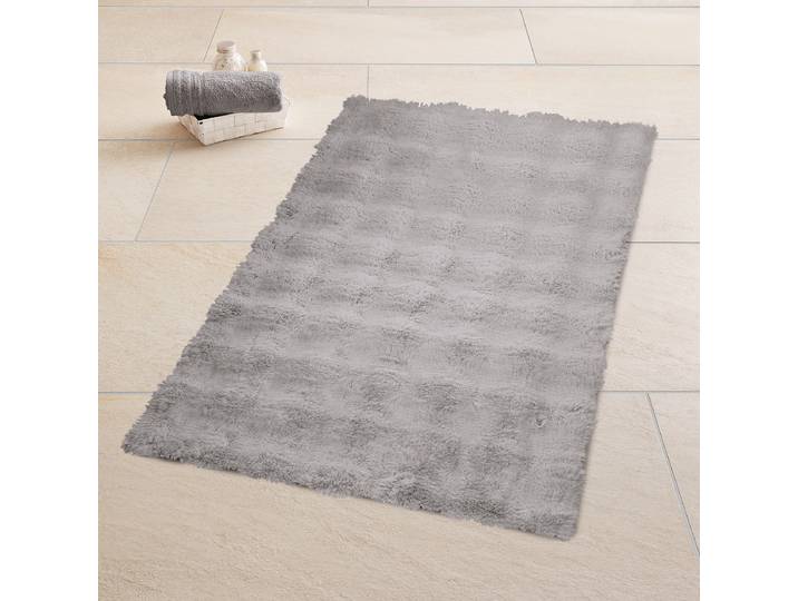 Badteppich Cloud 60 x 90cm Grau/Silber/Silbergrau