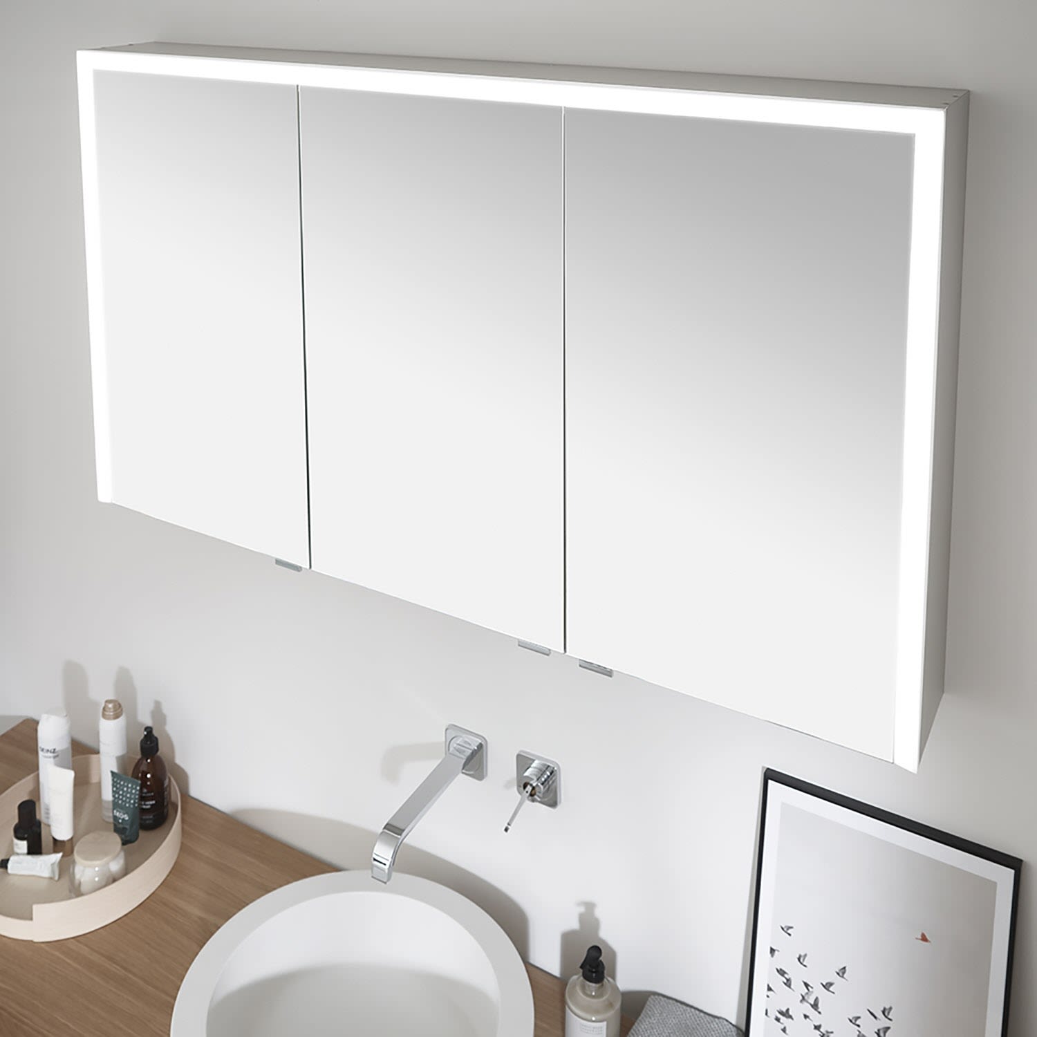 Sprinz Elegant-Line 2.0 Spiegelschrank Modell 02 Einbauversion 75 cm