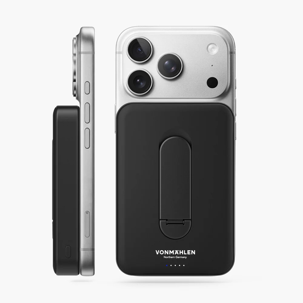 Vonmählen Evergreen Mag Kickstand Powerbank 10000 mAh 15 Watt Schwarz