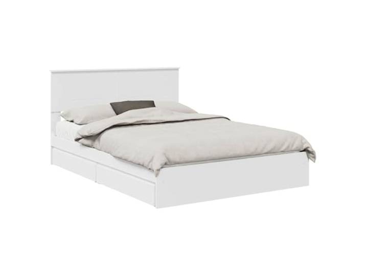 PUGYNBK Bett mit Aufbewahrung, 160 x 200 cm, aus technischem Holz Mit Schubladen, minimalistisches Design, einfache Montage, robust und langlebig