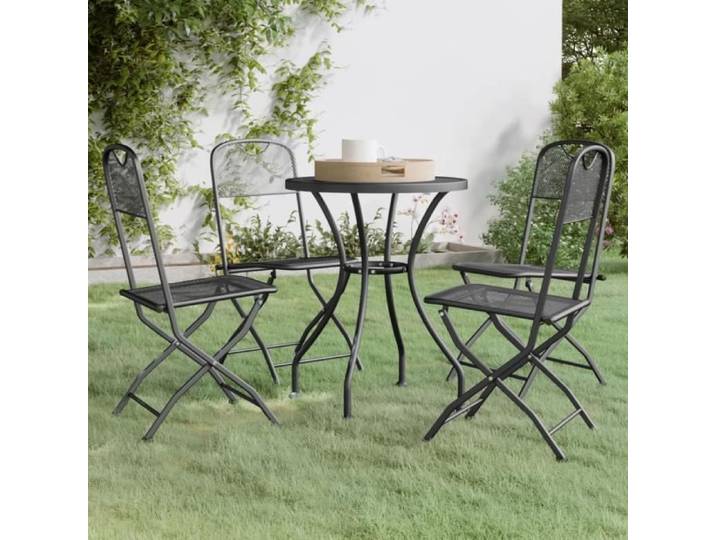 BETTEVE - Mobilier à dîner de jardin 5 pcs Maille Métal Anthracite 9472646367310
