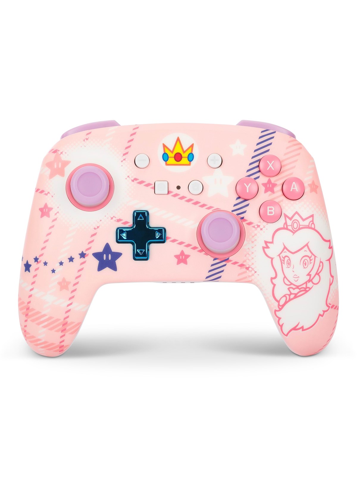 PowerA Verbesserter kabelloser Controller für Nintendo Switch - Prinzessin-Peach-Plaid - Wireless Controller - Nintendo Switch