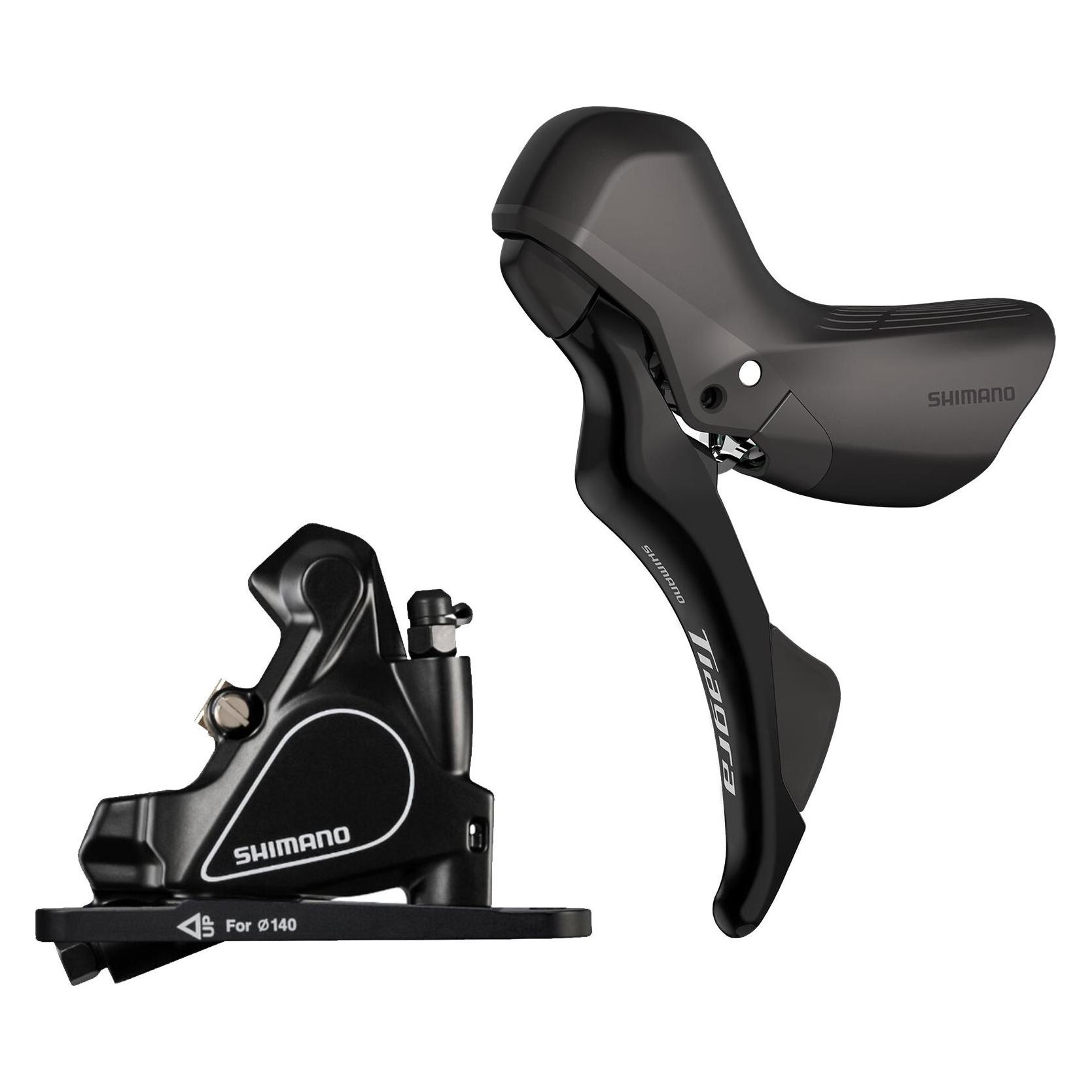Shimano Scheibenbremsen-Set TIAGRA BR-RS405 mit ST-R4020 (Vorderradbremse, Bremsset, 2) (IR40201DSF6SC100A)