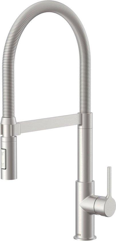 Küchenarmatur Pendelbrause Edelstahl-Optik