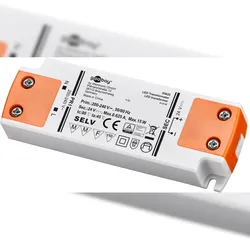 Goobay 30633 LED-Trafo 24 V (DC)/15 W 15 W 24 V DC für LEDs bis 15 W Gesamtlast